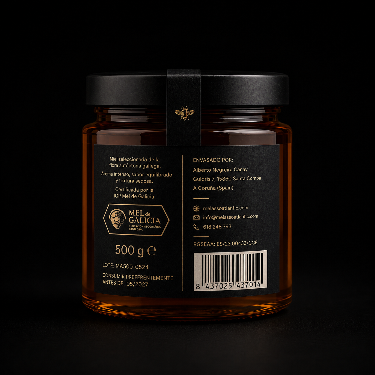 Melasso Miel Atlántico | Miel Premium de Galicia IGP